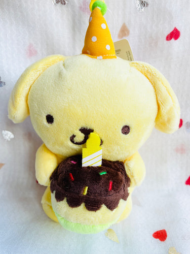 Sanrio Birthday Cake Plush Keychain 13cm Pompompurin Sanrio
